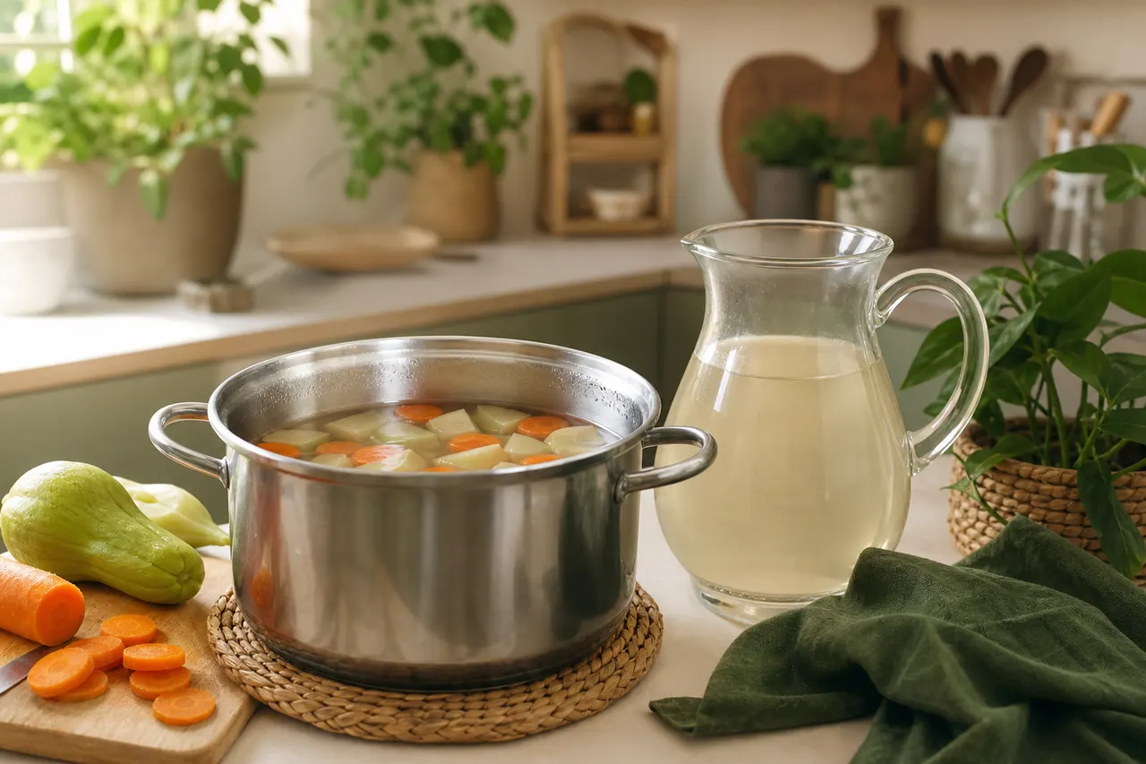 Água do cozimento de legumes