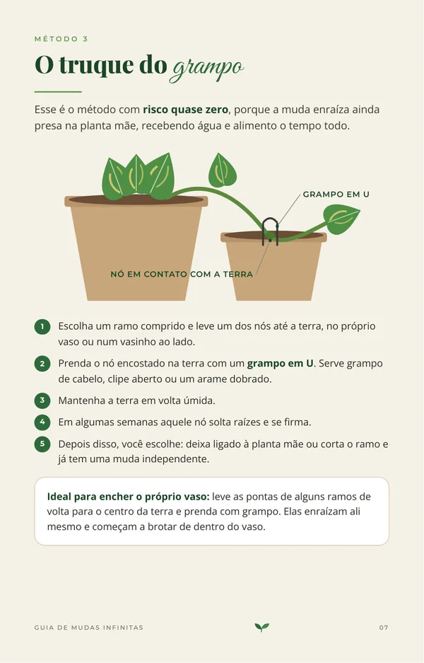 Página do guia sobre o truque do grampo